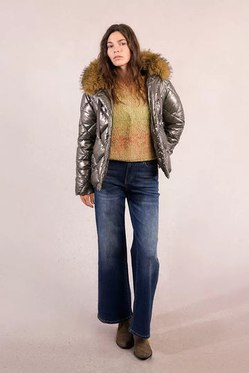 Molly Bracken Quilted & Iridescent Padded Jacket