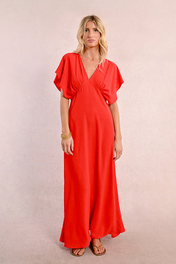 Molly Bracken Rouge Red Maxi Dress