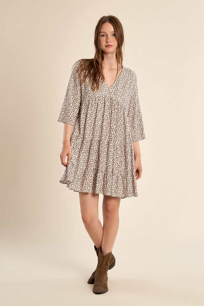 Molly Bracken Short Leopard Print Dress