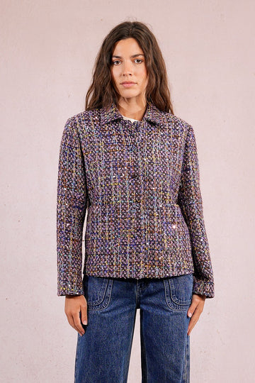 Molly Bracken Short Tweed Multi Jacket