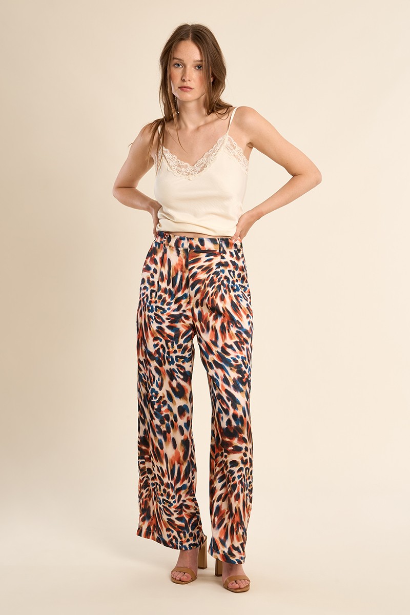 Molly Bracken Straight Printed Trousers