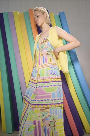 Molly Bracken Surf Print Maxi Dress