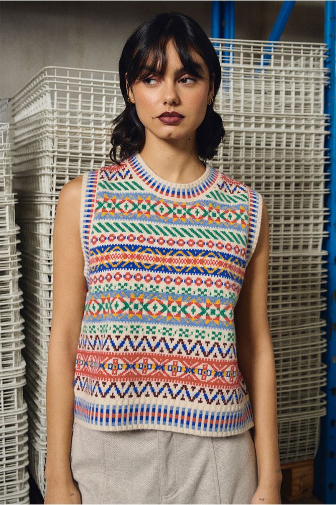 Molly Bracken Tibetan OFF White Sweater