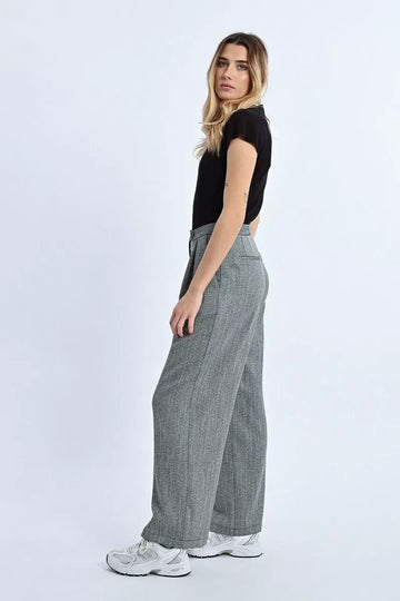 Molly Bracken Wide Leg Multi Pleated Trousers