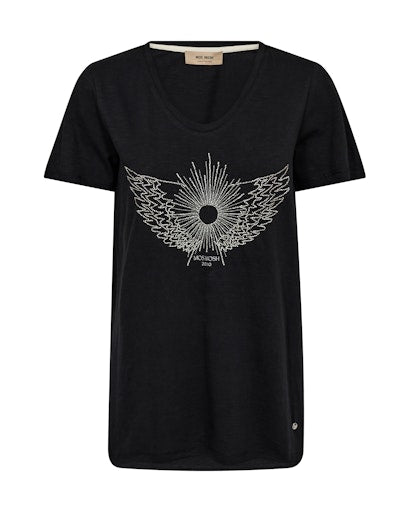 Mos Mosh Black Gethi O-SS Glam Tee
