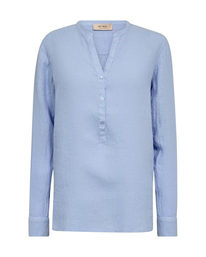 Mos Mosh Brunnera Blue Dana Linen Blouse