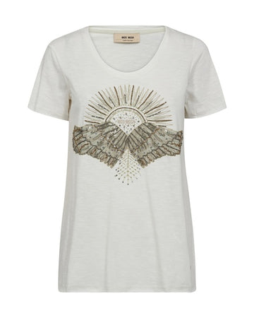 Mos Mosh Celadon Tint Nadine O-SS Deco Tee