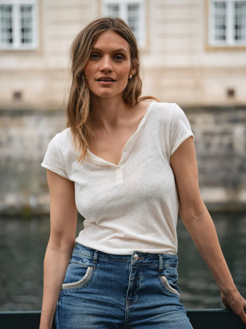 Mos Mosh Ecru Troy Tee