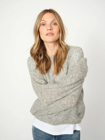 Mos Mosh Grey Mape O-Neck Knit