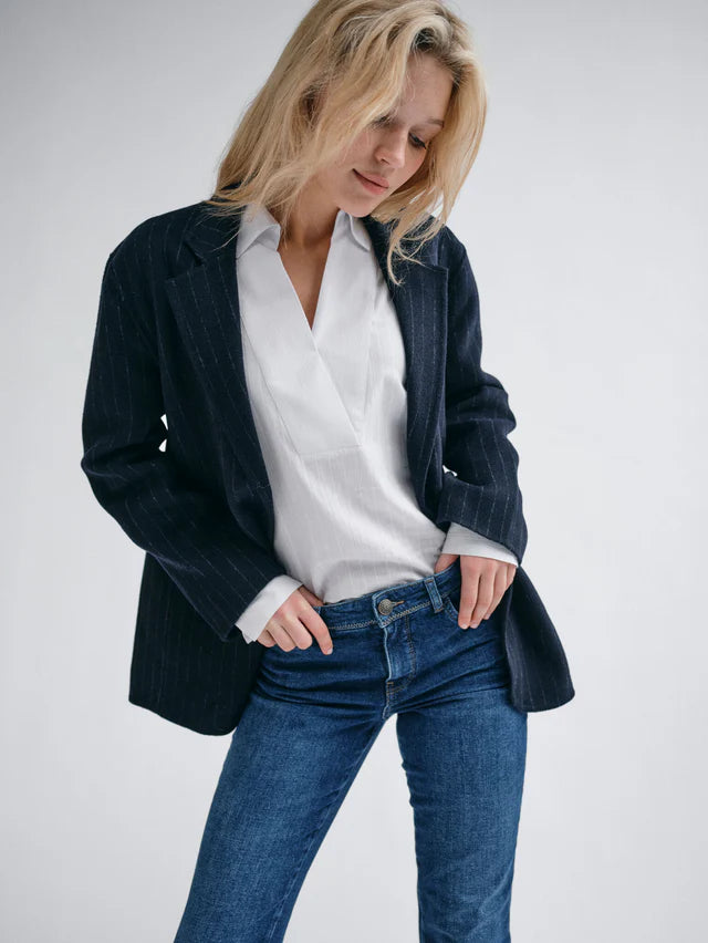Mos Mosh Salute Navy Karita Idun Wool Blazer