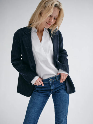 Mos Mosh Salute Navy Karita Idun Wool Blazer