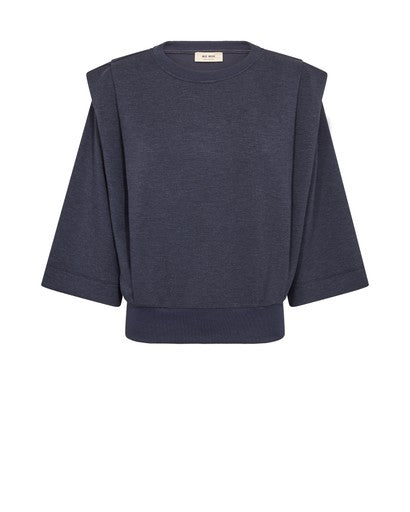 Mos Mosh Salute Navy Mae O-3/4 Sleeve Sweatshirt