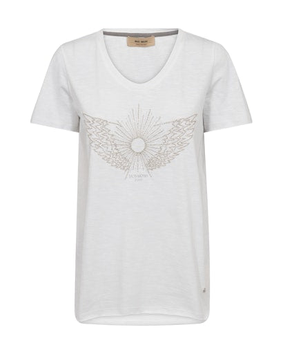 Mos Mosh White Gethi O-SS Glam Tee