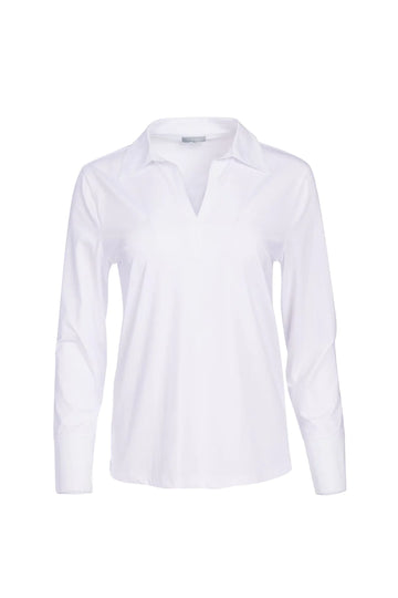 Naya White Cuff Collar Top