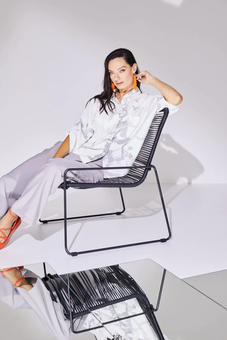 Naya White/Mink Blouse