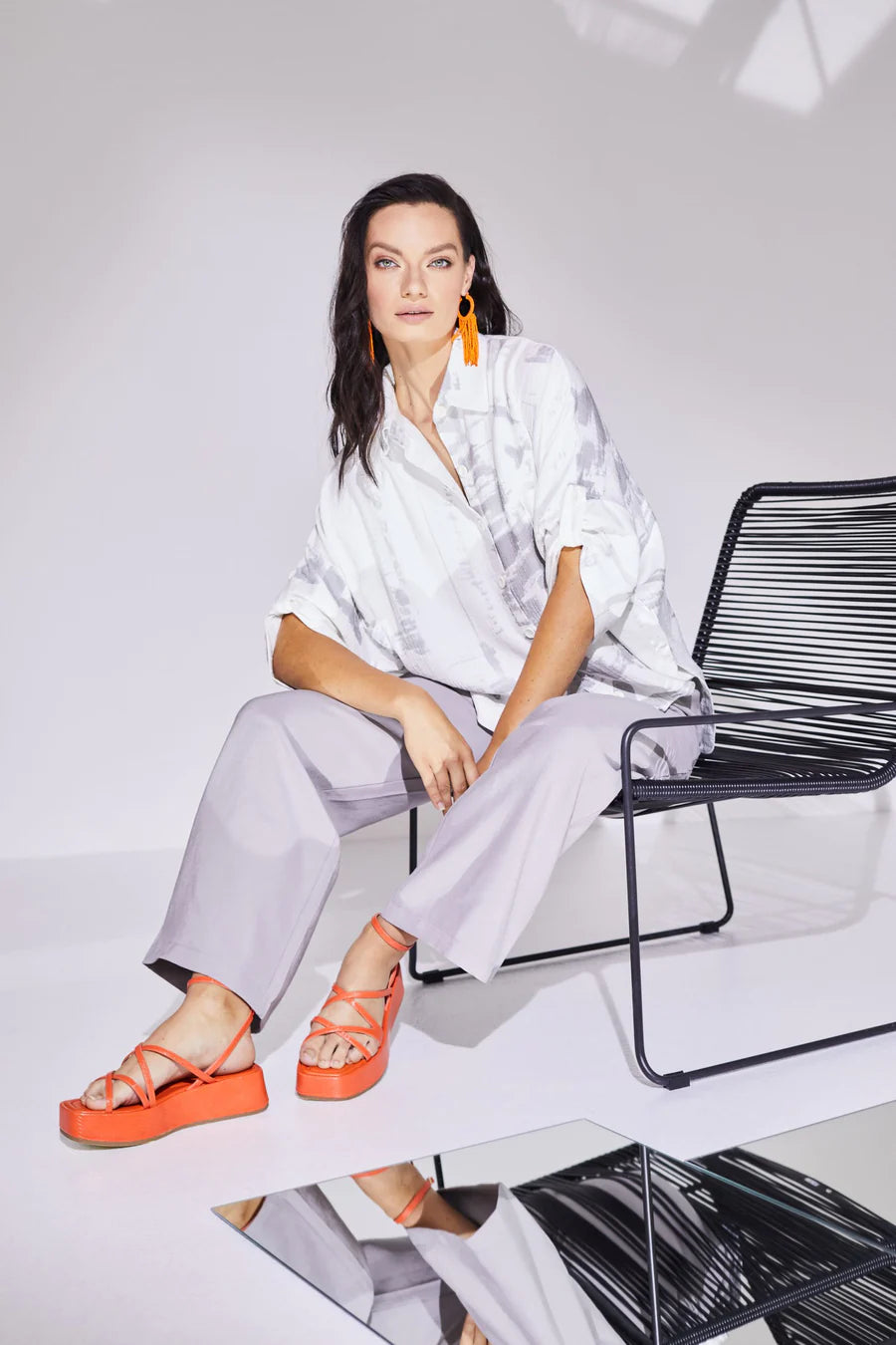 Naya White/Mink Blouse