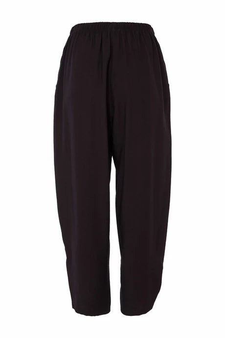 Naya Black Pull Up Trouser With Curved Detail At Hem