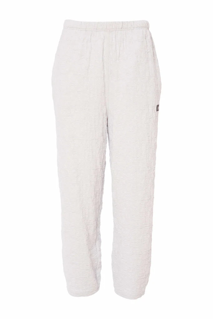 Naya Silver Embossed Crop Trouser With Elasticated Waist