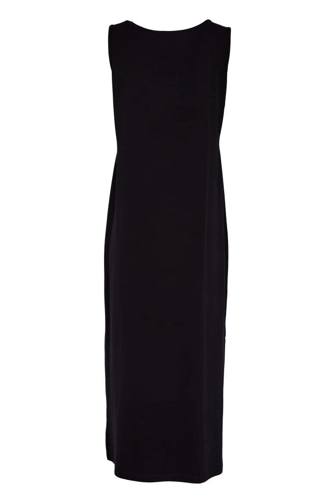 Naya Basic Layering Jersey Dress with Pocket Detail - Black