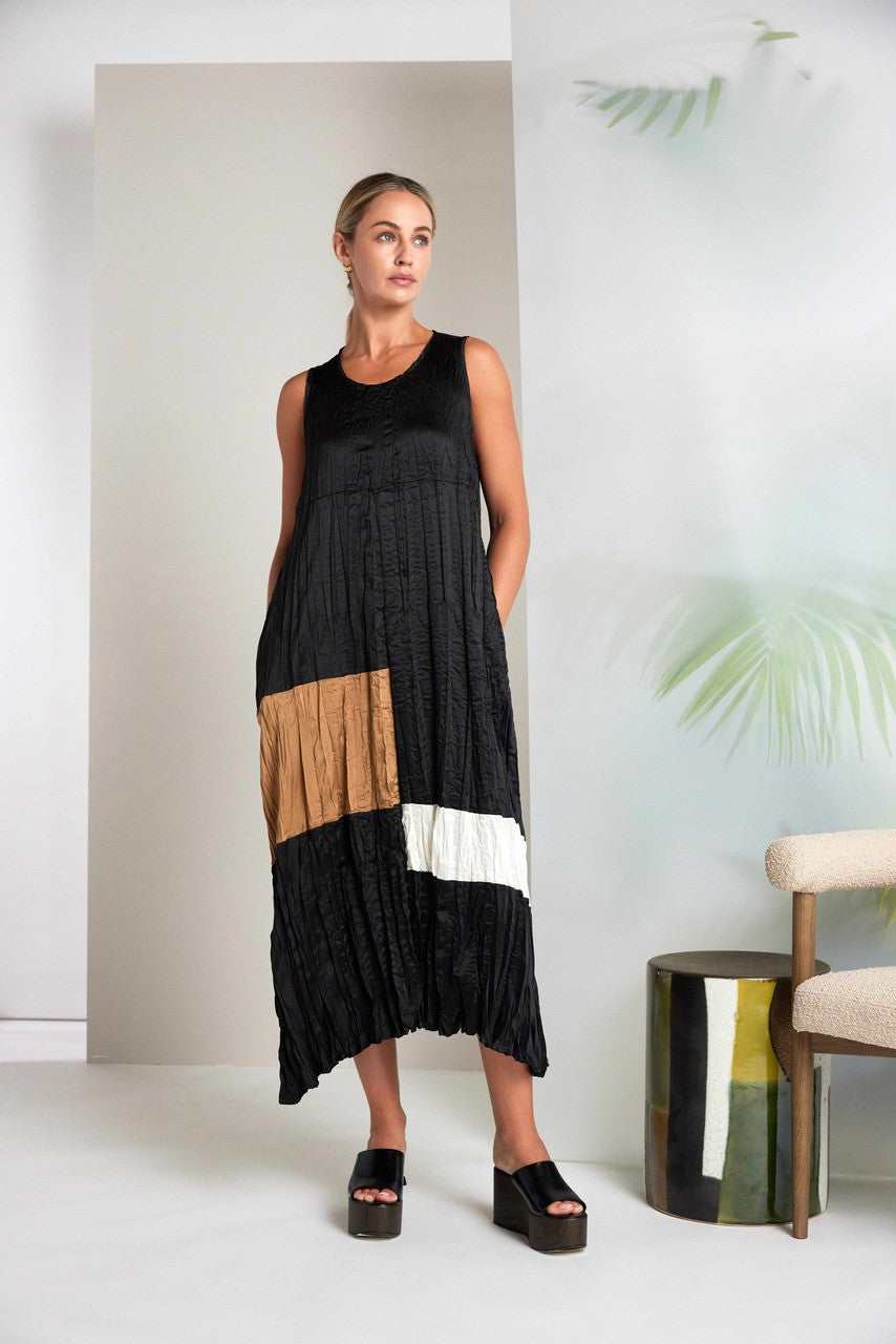 Naya Round Neck Crushed Dress