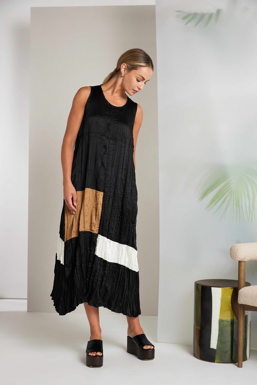 Naya Round Neck Crushed Dress