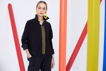 Naya Top With Contrast Band At Front