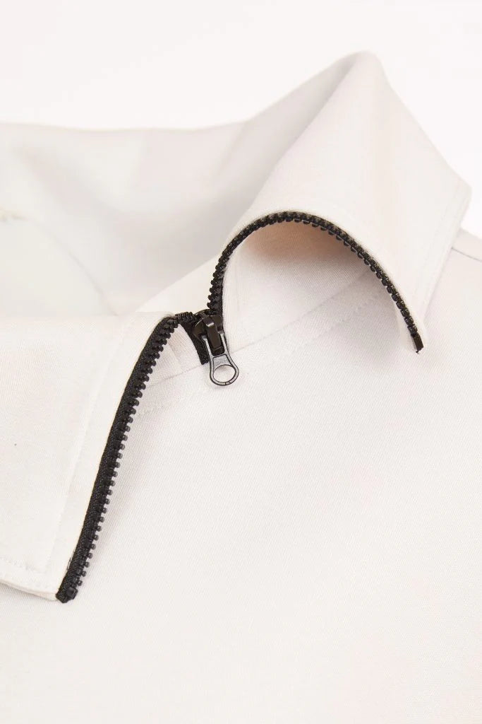 Naya Sand High Neck Top With Pocket And Contrast Hemband