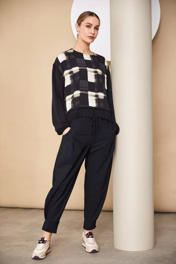 Naya Black Tuck Pocket Trousers