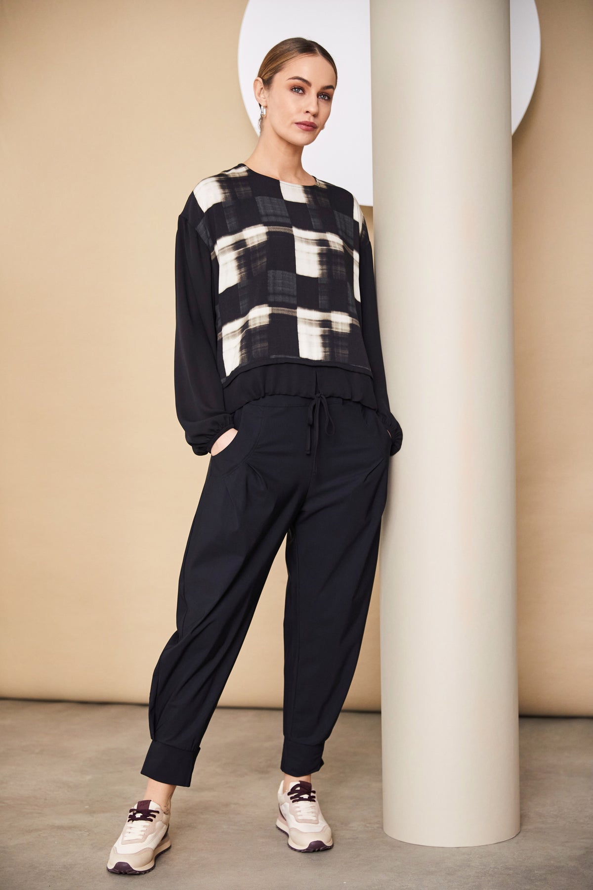 Naya Black Tuck Cuff Trouser