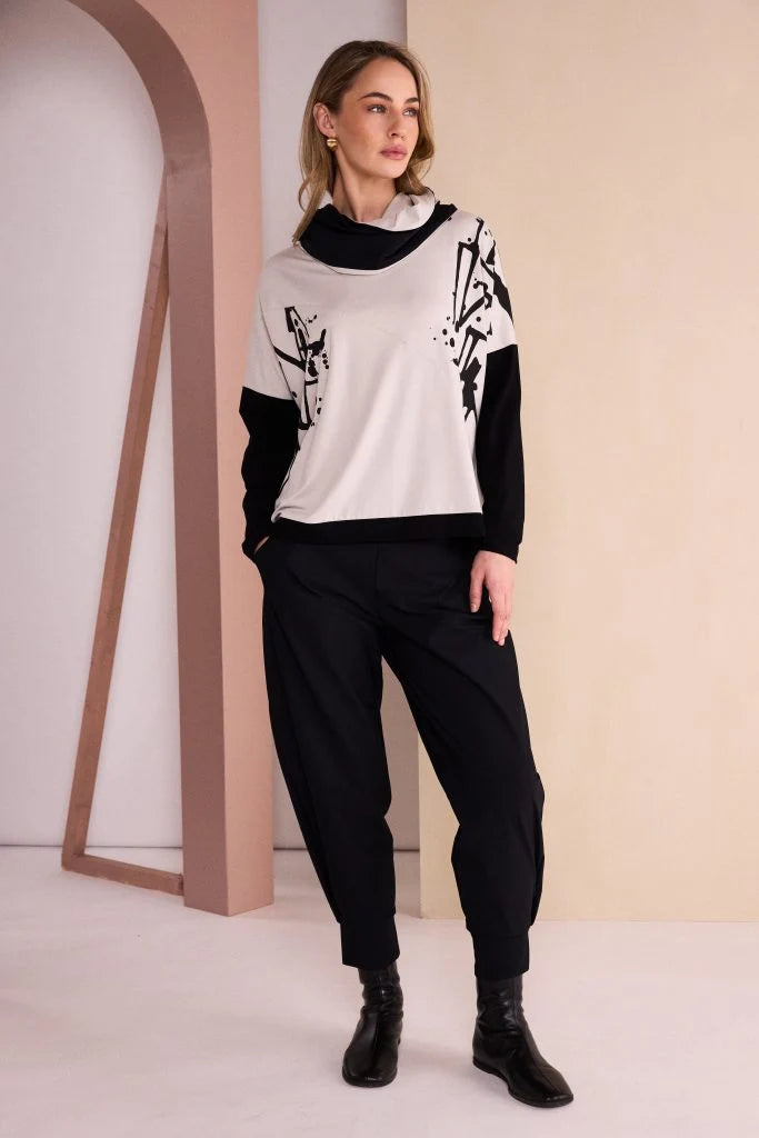 Naya Black Tuck Pocket Trousers