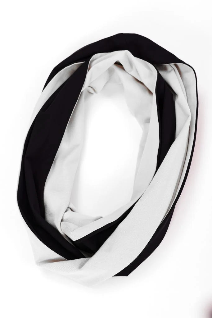 Naya Two Tone Black/Beige Scarf