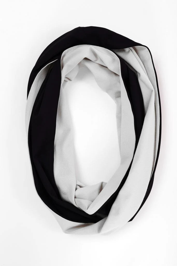 Naya Two Tone Black/Beige Scarf