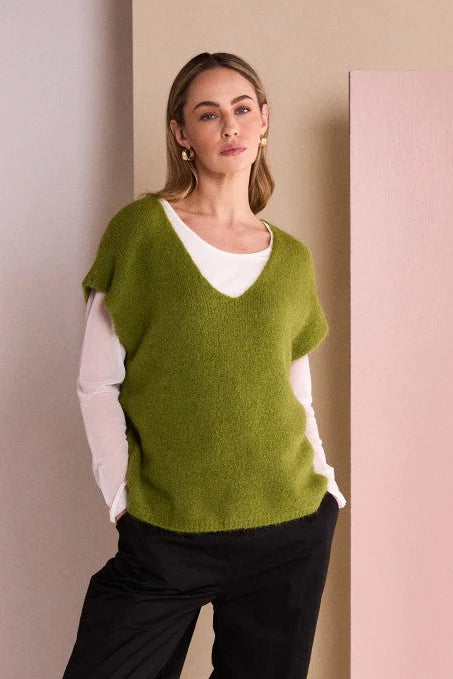 Naya Vee Neck Soft Knit With Extended Shoulder