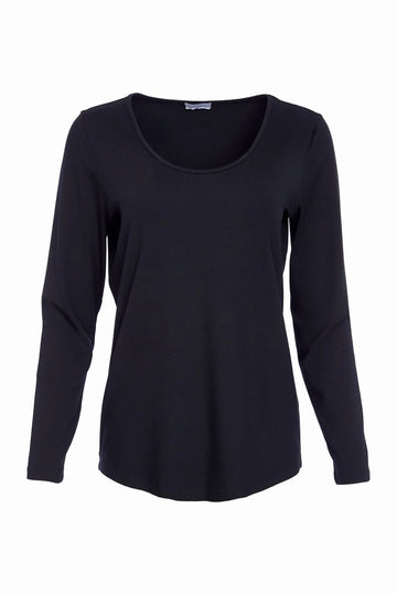 Naya Black Basic Jersey Long Sleeve Top