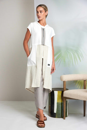 Naya Curved Hem Trouser With Elastic Waist