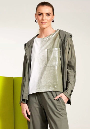 Naya Hooded Pocket Detail Army Jacket