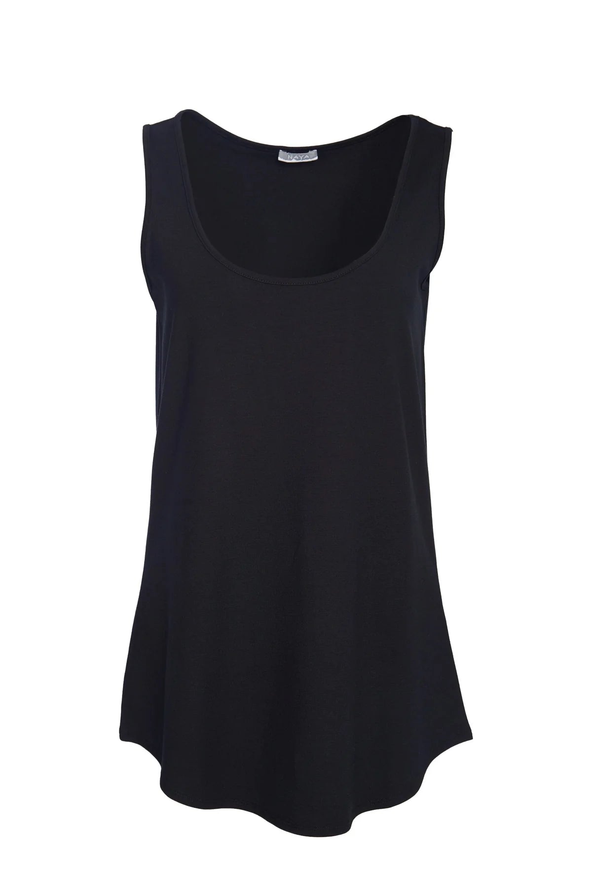 Naya Raw Hem Vent Panel Top - Black