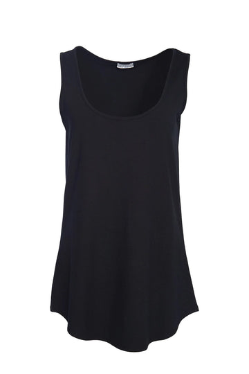 Naya Raw Hem Vent Panel Top - Black
