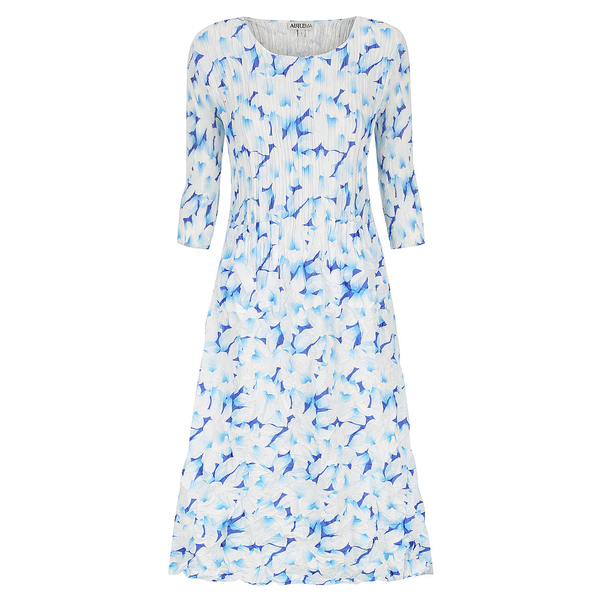 Alquema 3/4 Sleeve Smash Pocket Dress - Ocean Foam