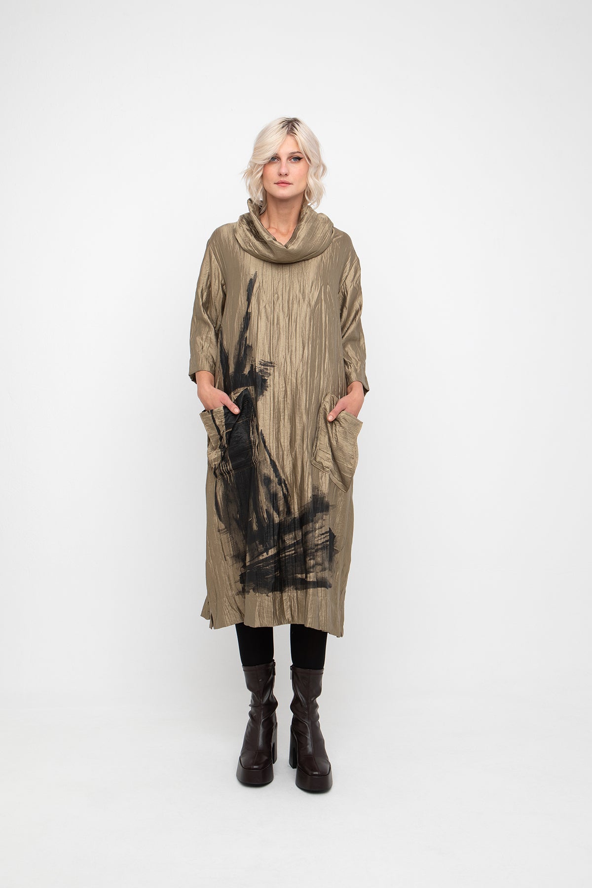 Ozai N Ku Gold Dress