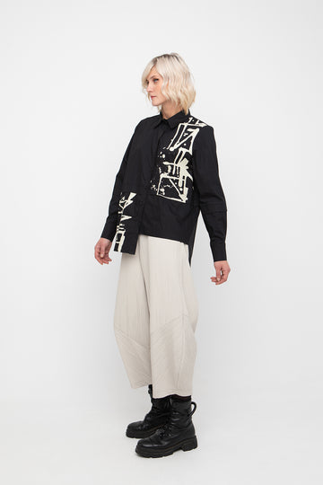 Ozai N Ku Pleated Cream Trousers