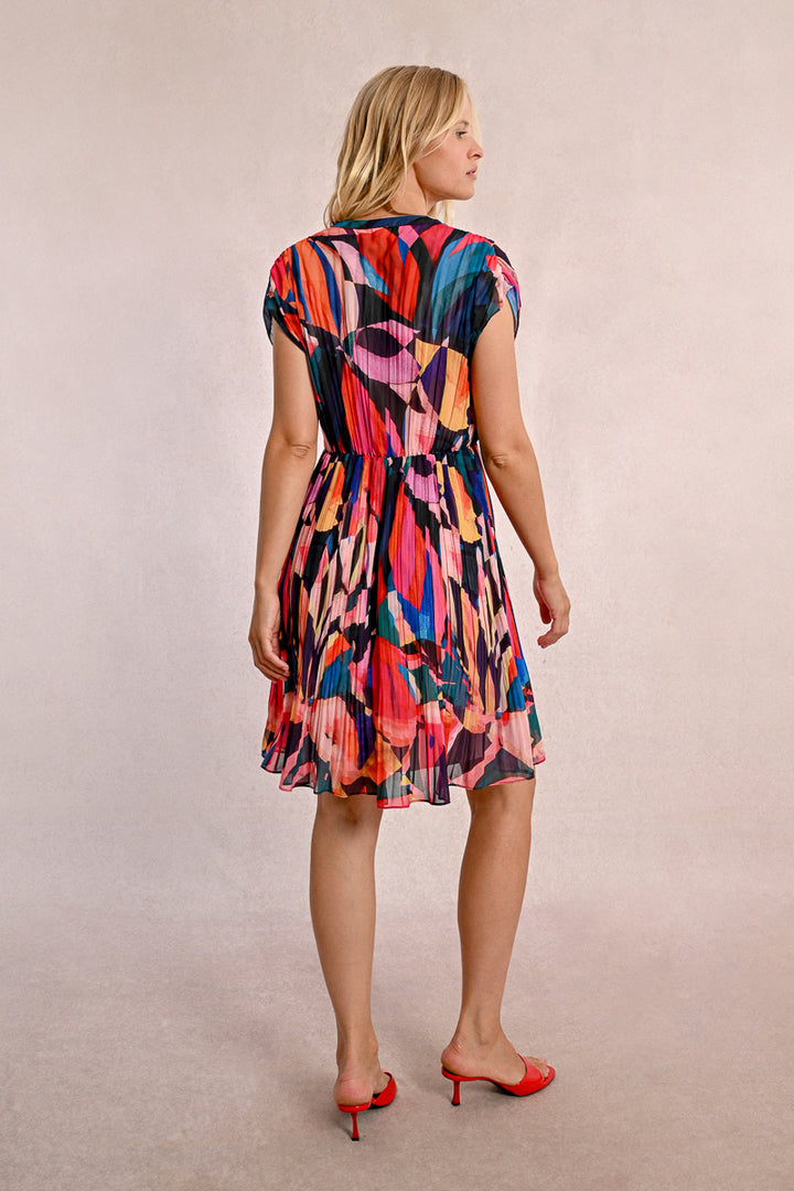 Molly Bracken Multi Coloured V Neck Dress