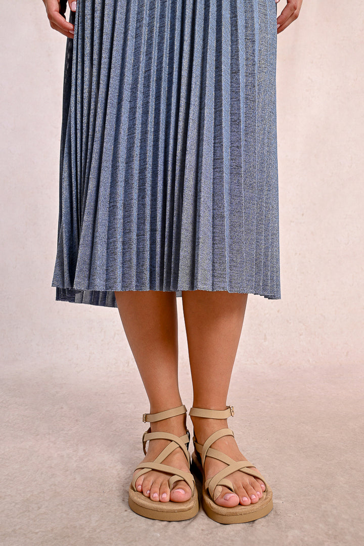 Molly Bracken Blue Ladies Knitted Skirt