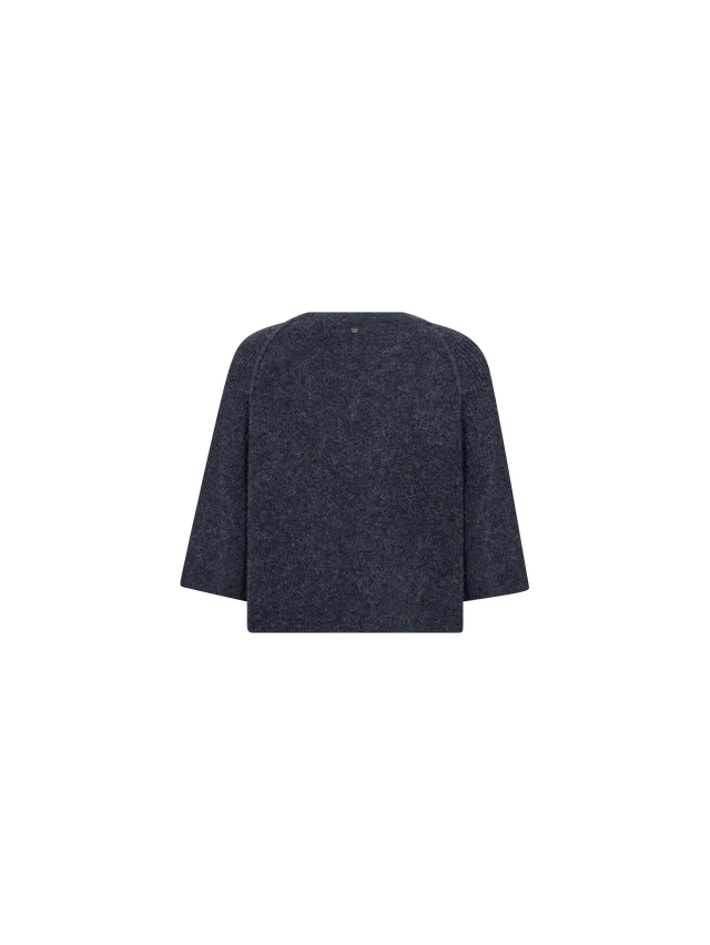 Mos Mosh Thora Lizet Knit Cardigan - Inidia Ink