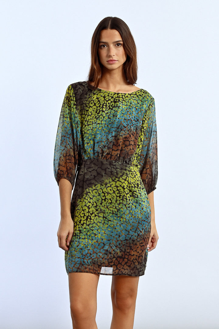 Lili Sidonio Black Cozumal Round Neck Dress