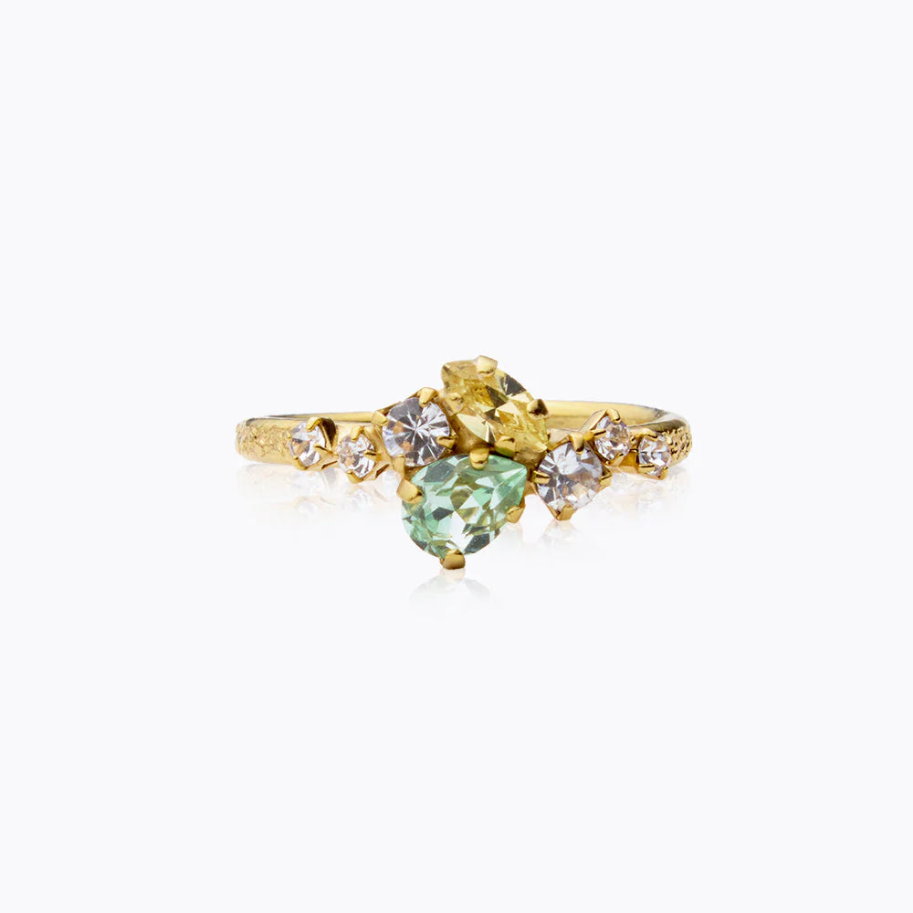 Caroline Svedbom Sandra Ring Gold Chrysolite/Jonquil