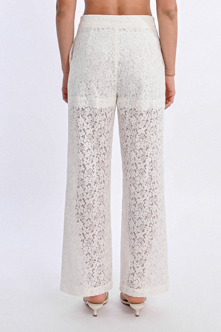 Molly Bracken White Ladies Woven Pants
