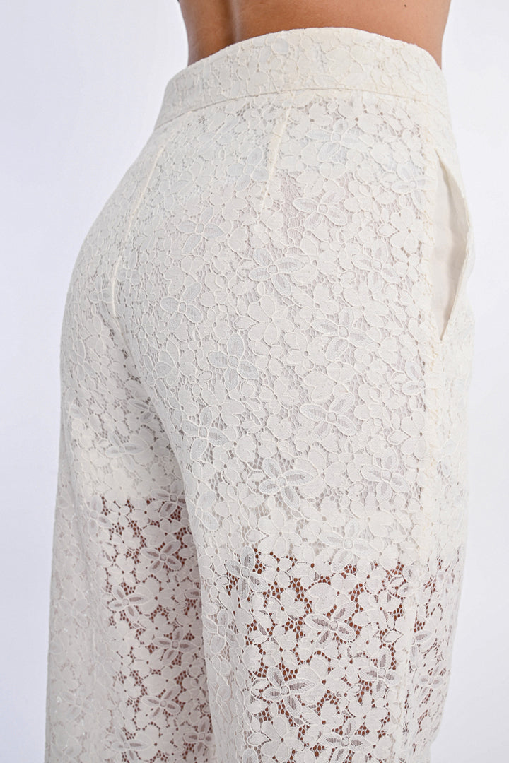 Molly Bracken White Ladies Woven Pants