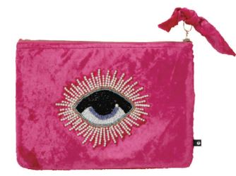 Emily Lovelock Pink Velvet Pouch