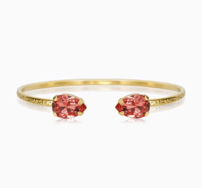 Caroline Svedbom Petite Drop Bracelet Gold Rose Peach